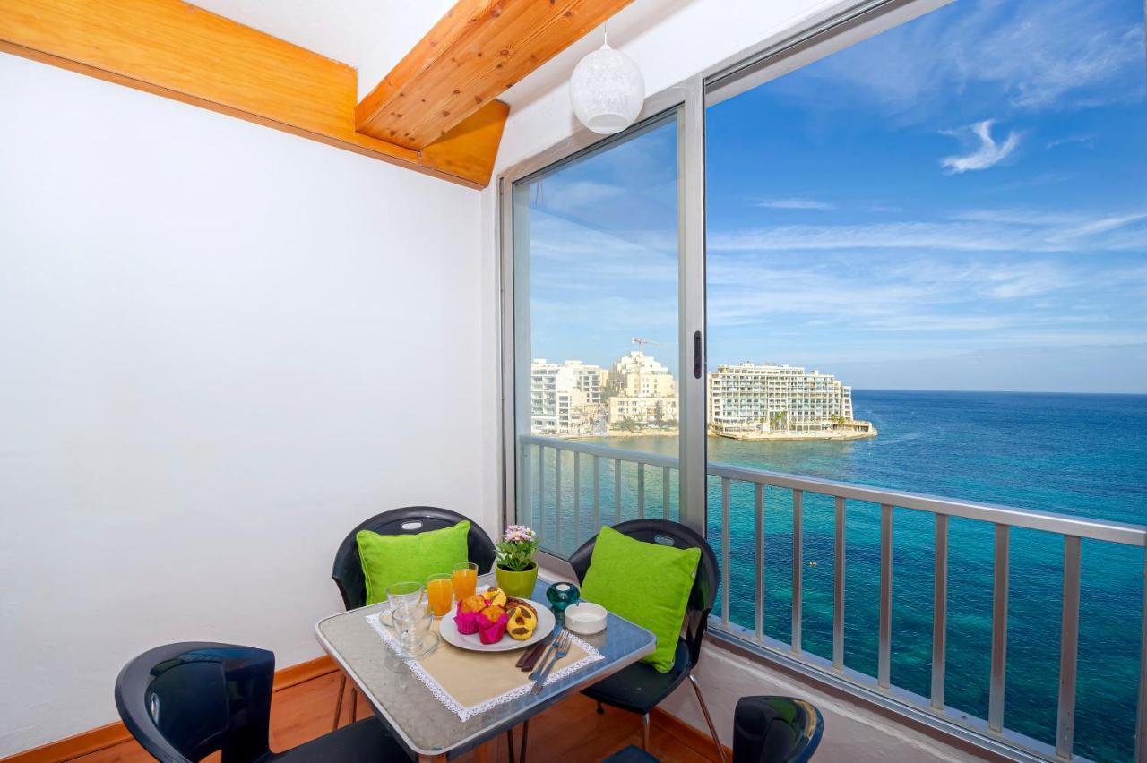 Spinola Bay Top Floor Seafront 3 Bedroom Apartment With Panoramic Sea Views - By Getawaysmalta Saint Julian's ภายนอก รูปภาพ